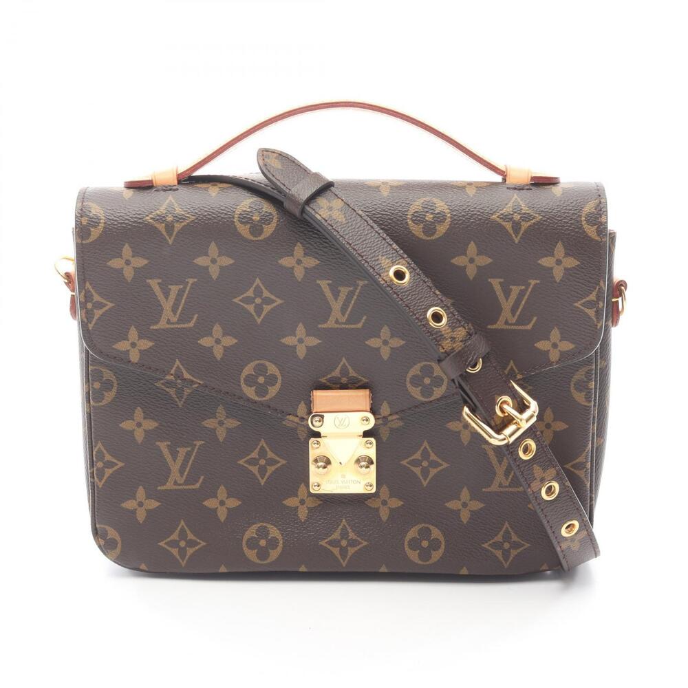 Louis Vuitton Pochette Metis Handbag Canvas Leather Monogram Brown